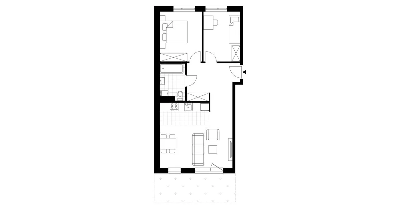 3-pokojowe mieszkanie 58m2 + ogródek