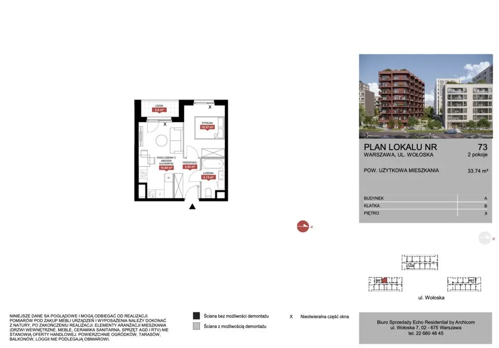 Mieszkanie na sprzedaż, 33 m², Warszawa Mokotów 