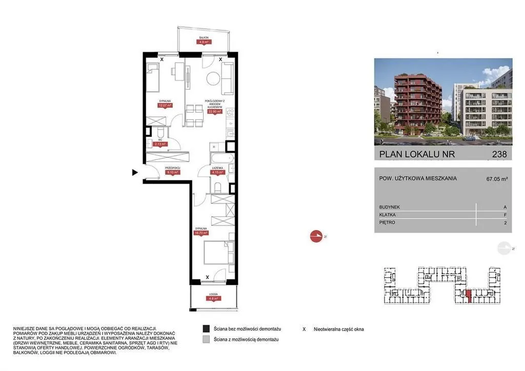 Mieszkanie na sprzedaż, 67 m², Warszawa Mokotów 