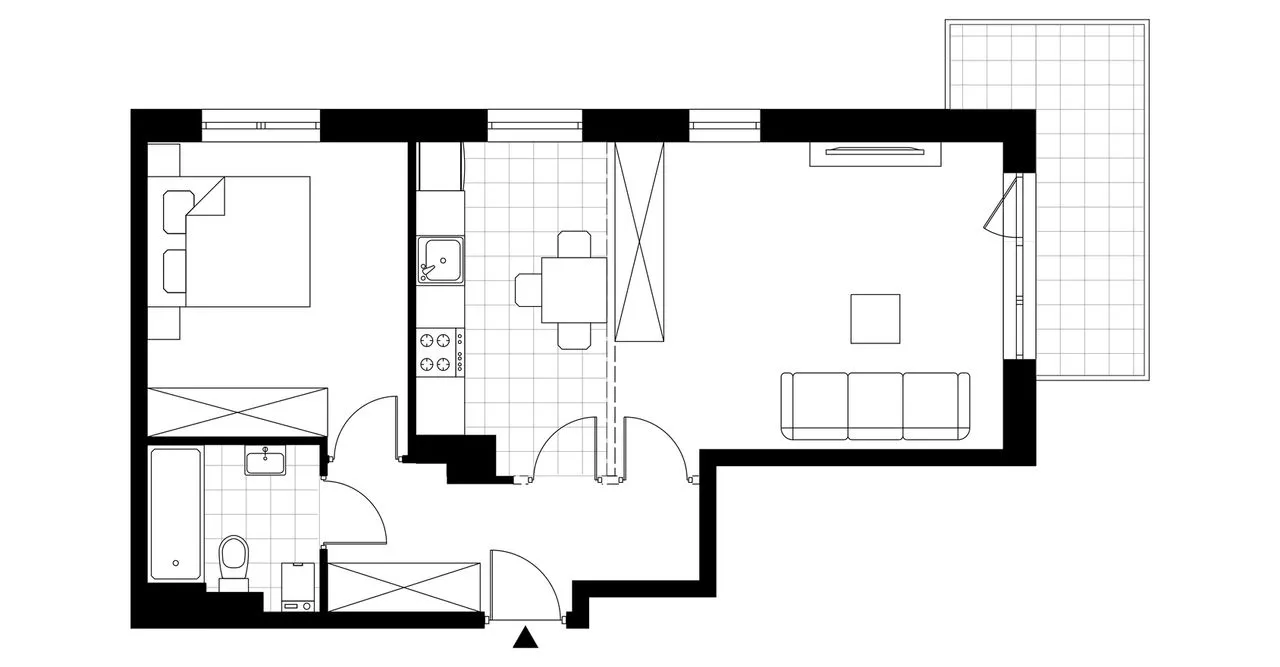 2-pokojowe mieszkanie 55m2 + balkon Bez Prowizji