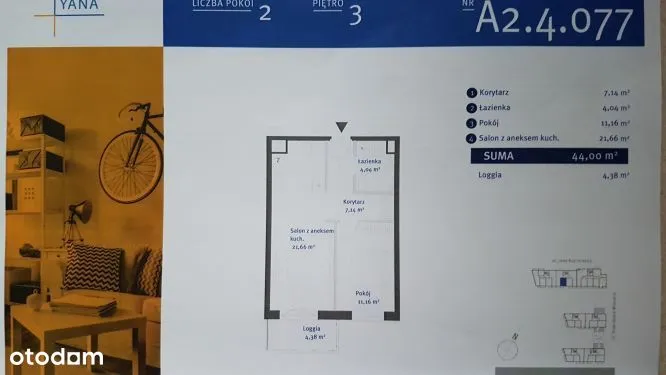 Komfortowe, Wola 44 m.kw. Jana Kazimierza 35