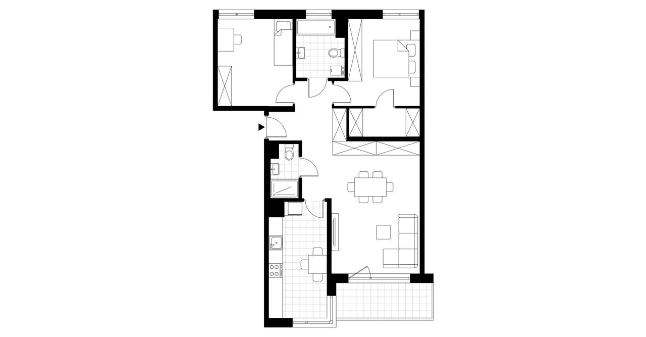 3-pokojowe mieszkanie 78m2 + loggia Bezpośrednio