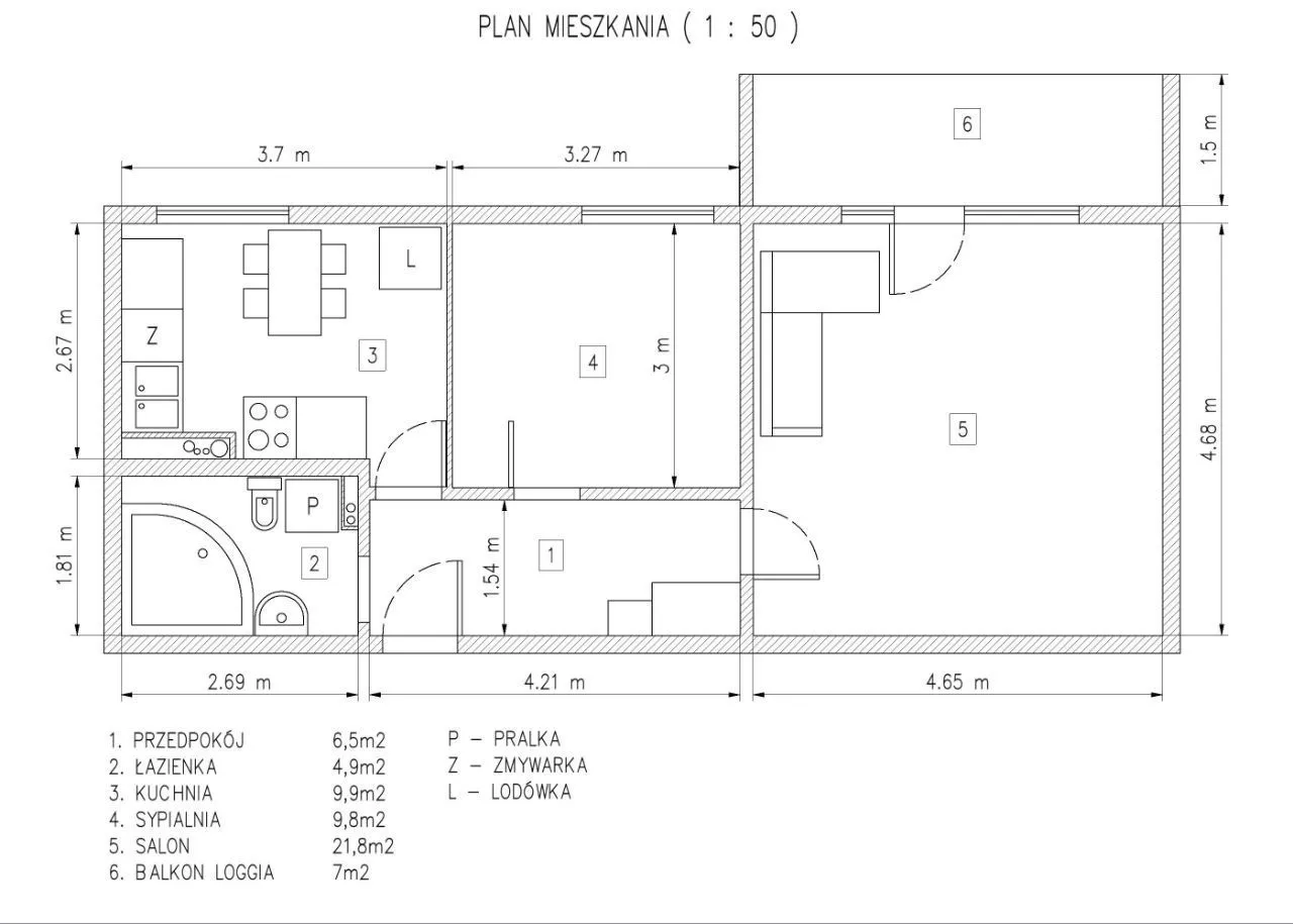 Mieszkanie 55m2, 2 pokoje, Gocław, Motorowa