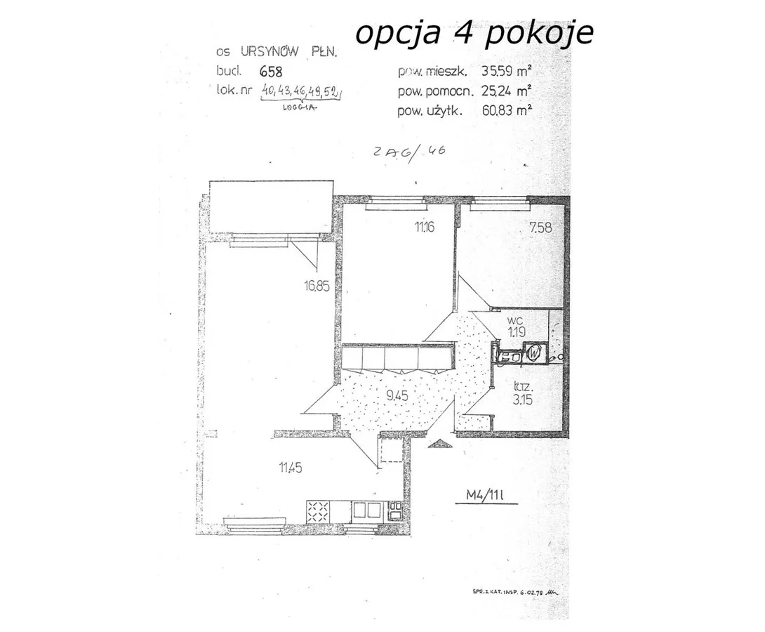 Mieszkanie na sprzedaż, 61 m², Warszawa Ursynów 