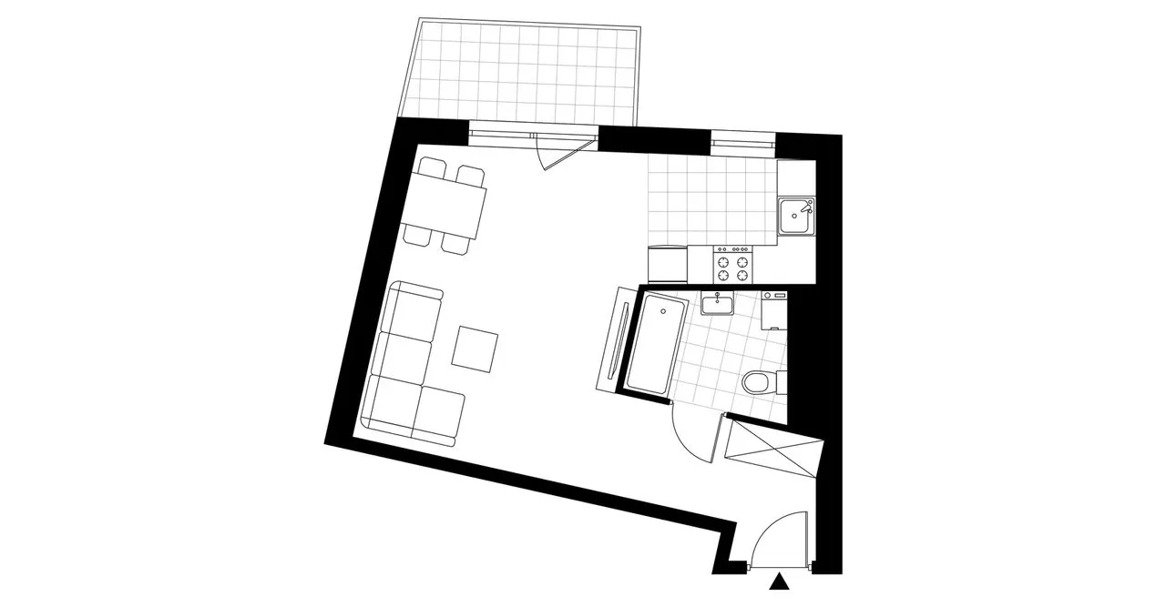 1-pokojowe mieszkanie 34m2 + balkon