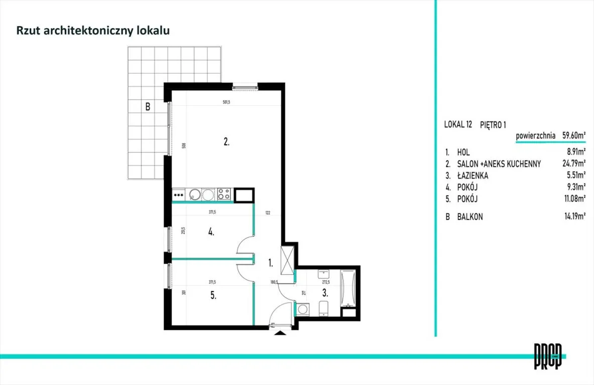 Mieszkanie na sprzedaż, 59 m², Warszawa Targówek Bródno 