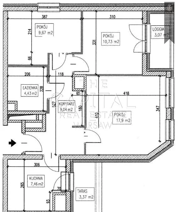 Mieszkanie do wynajęcia, 59 m², Warszawa Mokotów Wierzbno 