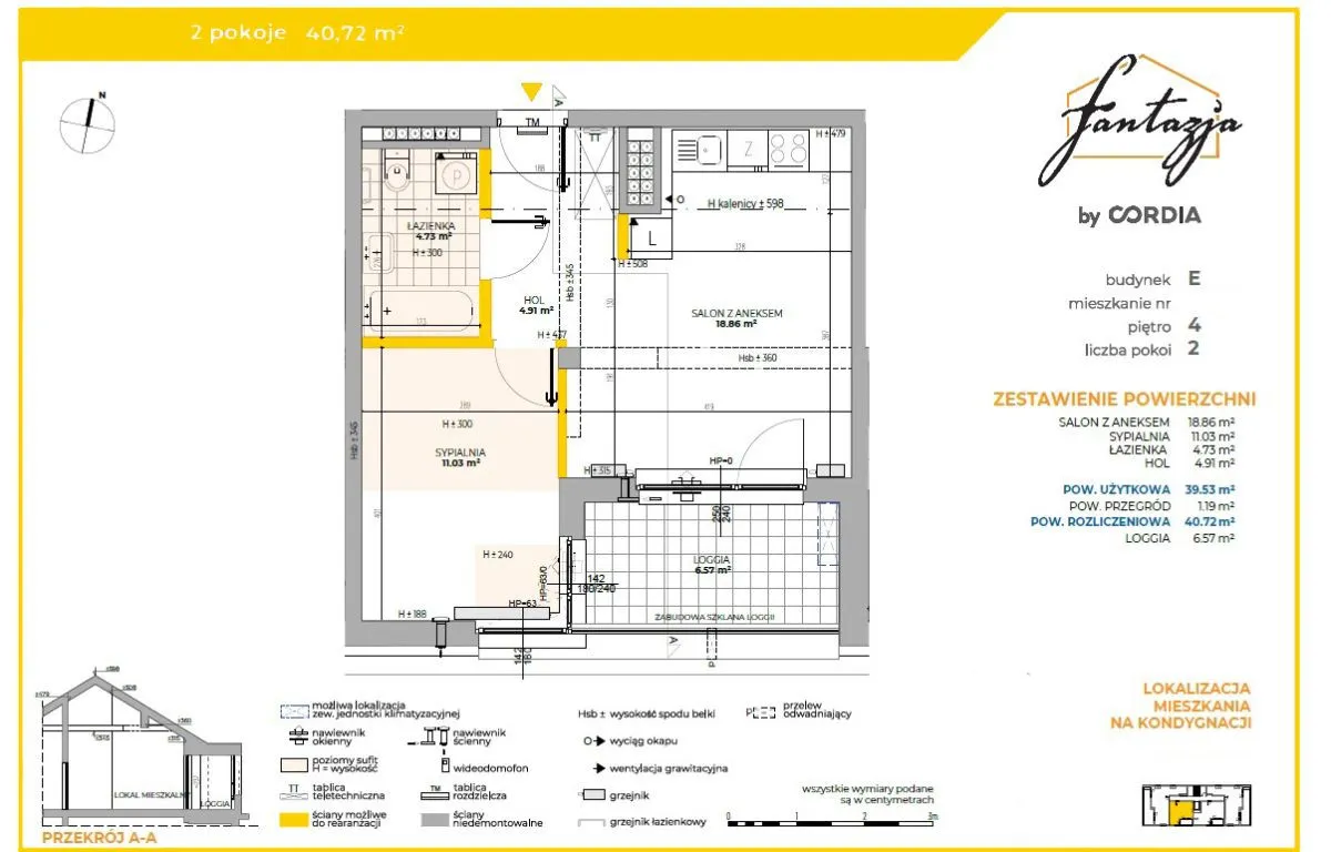 Wysokie 2 pokoje 41 m2 przy Metro Połczyńska 