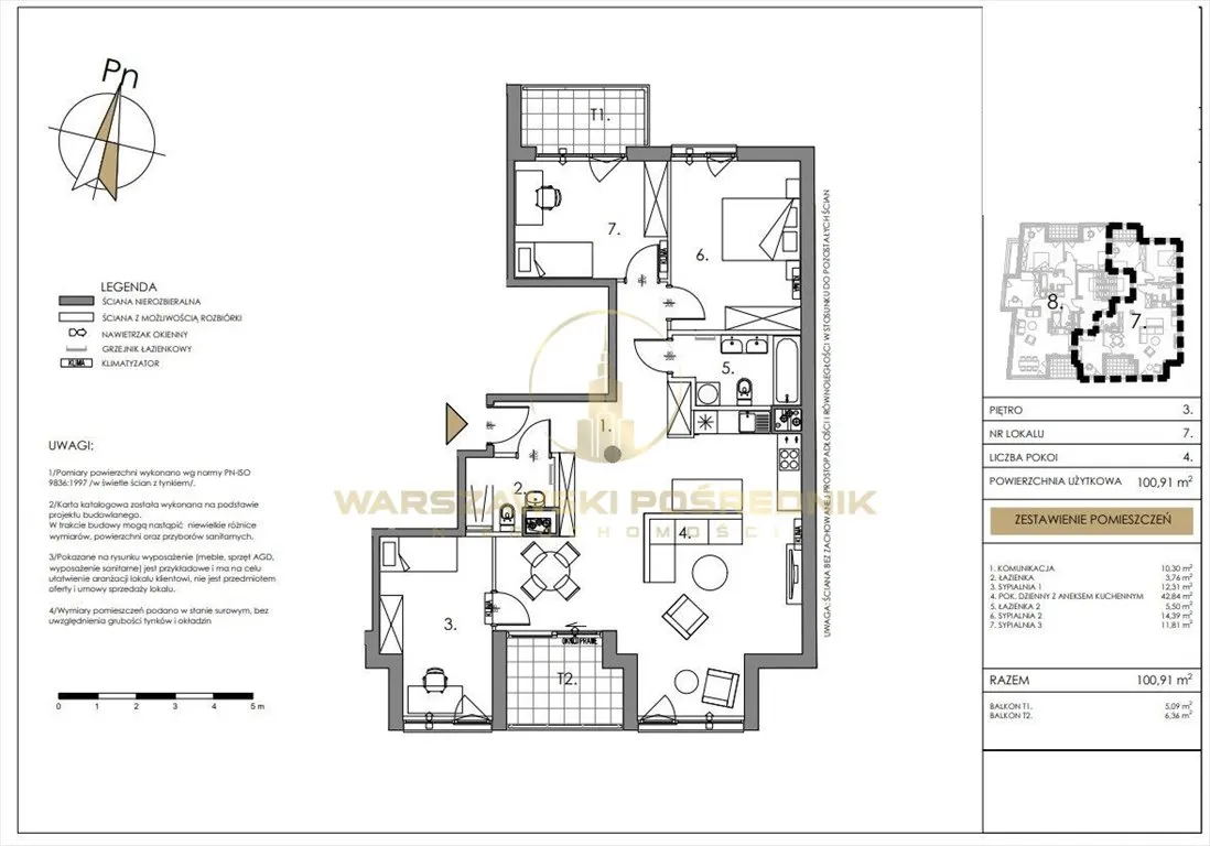 Sprzedam mieszkanie czteropokojowe : Warszawa Ochota , ulica Harfowa, 101 m2, 2706002 PLN, 4 pokoje - Domiporta.pl