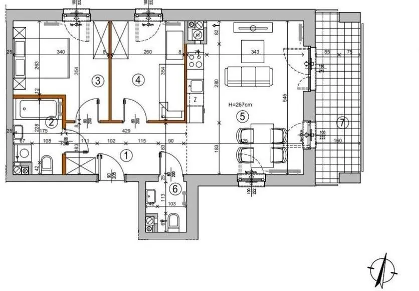 3 pokoje ciche Rembertów 55 m2 od Dewelopera