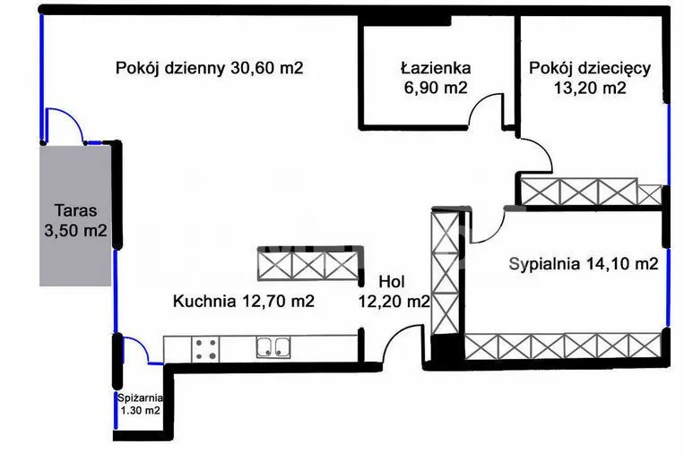 Mieszkanie do wynajęcia, 92 m², Warszawa Mokotów 