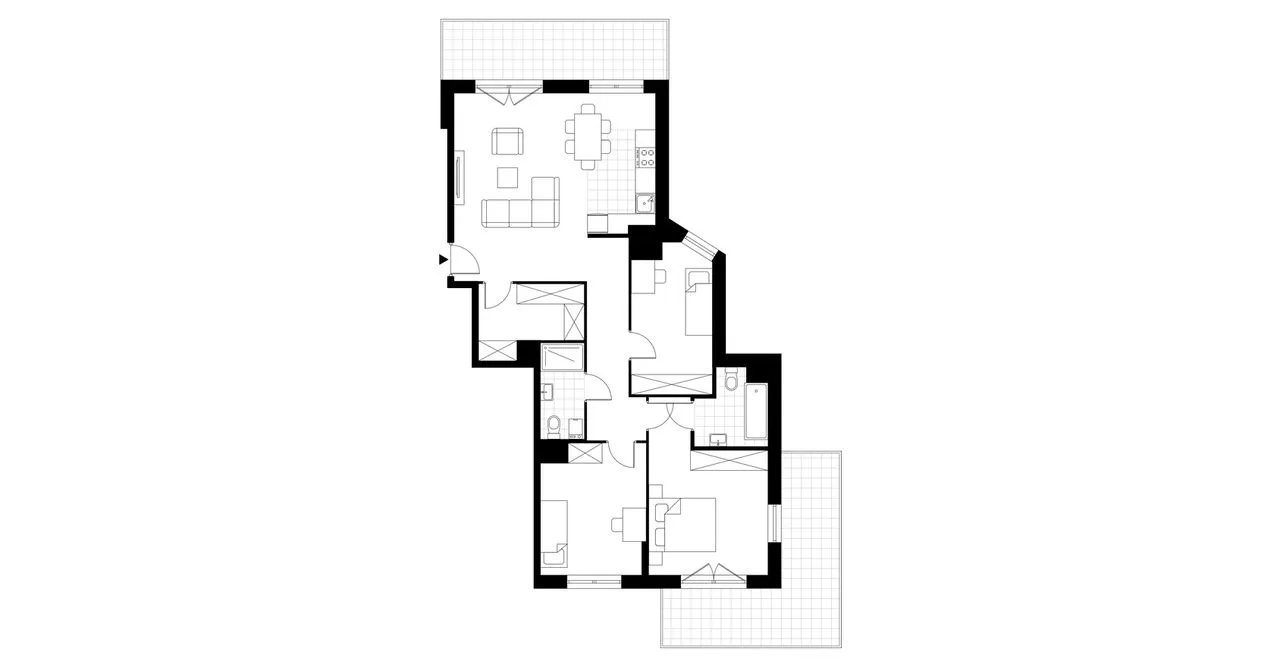 4-pokojowe mieszkanie 92m2 + 2 balkony