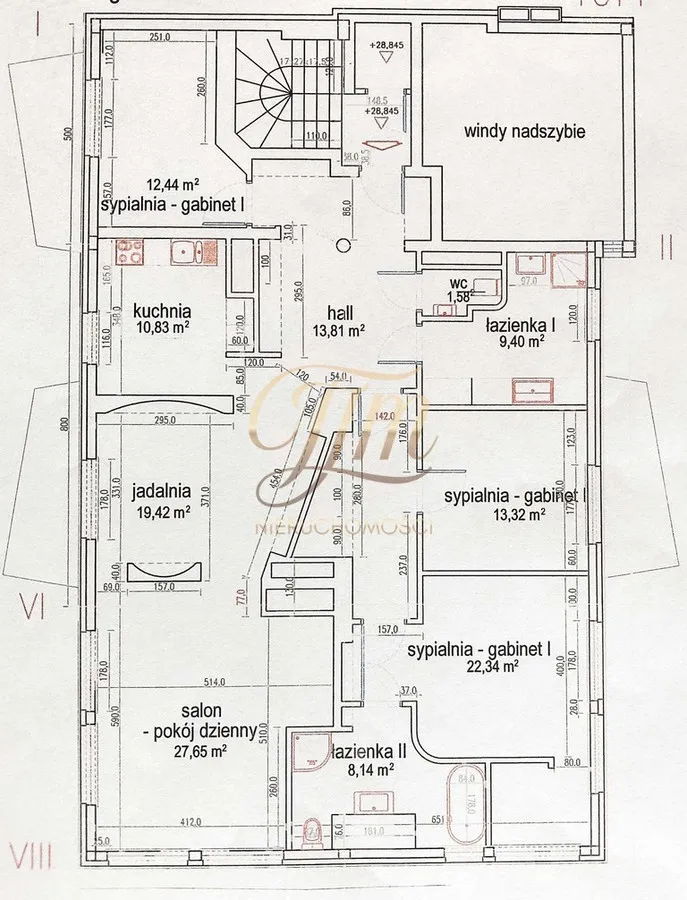 Penthouse 4/5 pokoi widok na dachy Mokotowa garaż 