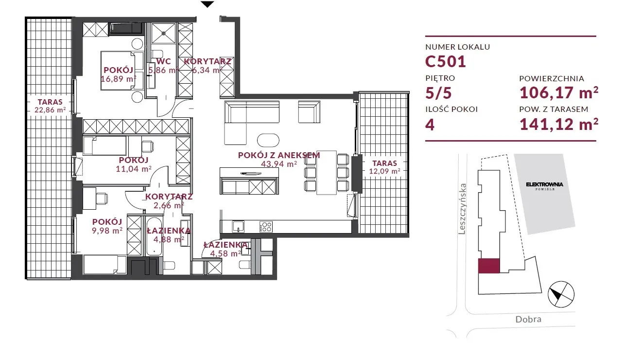 Mieszkanie do wynajęcia, 106 m², Warszawa Śródmieście 