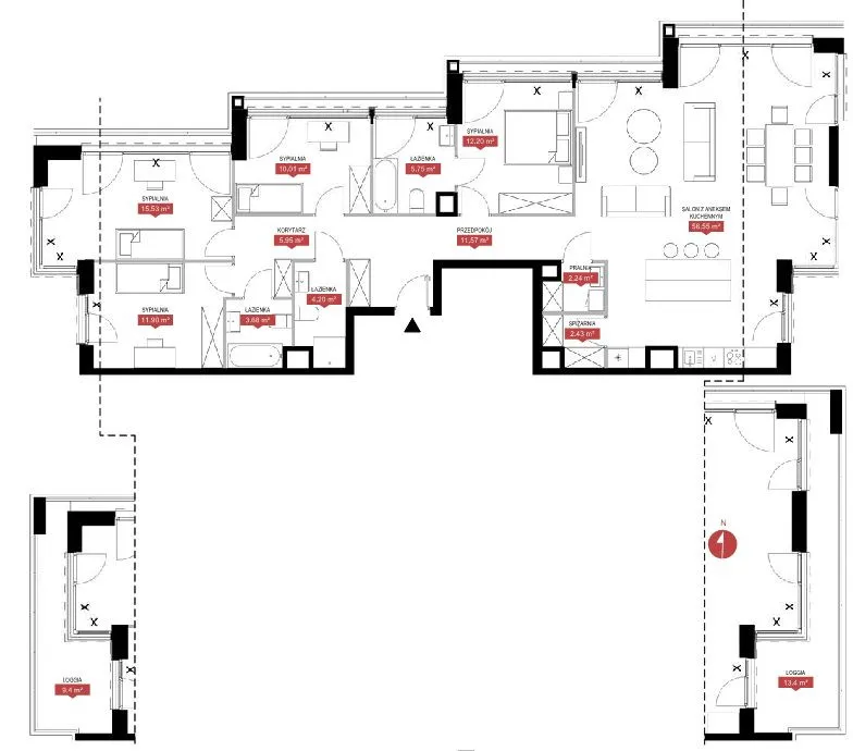 Mieszkanie na sprzedaż, 142 m², Warszawa Mokotów Służewiec 