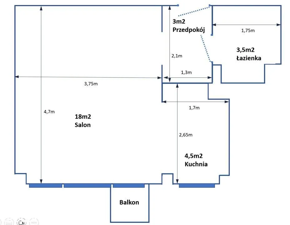 Studio/balkon/klima/ Centrum/ Powiśle / Nowy Świat