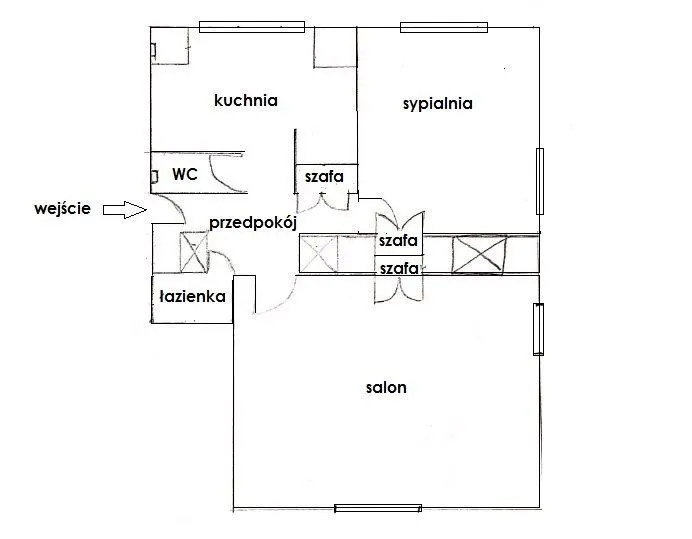 Warszawa Mokotów, al. Niepodległości Mieszkanie - 2 pokoje - 66 m2 - parter