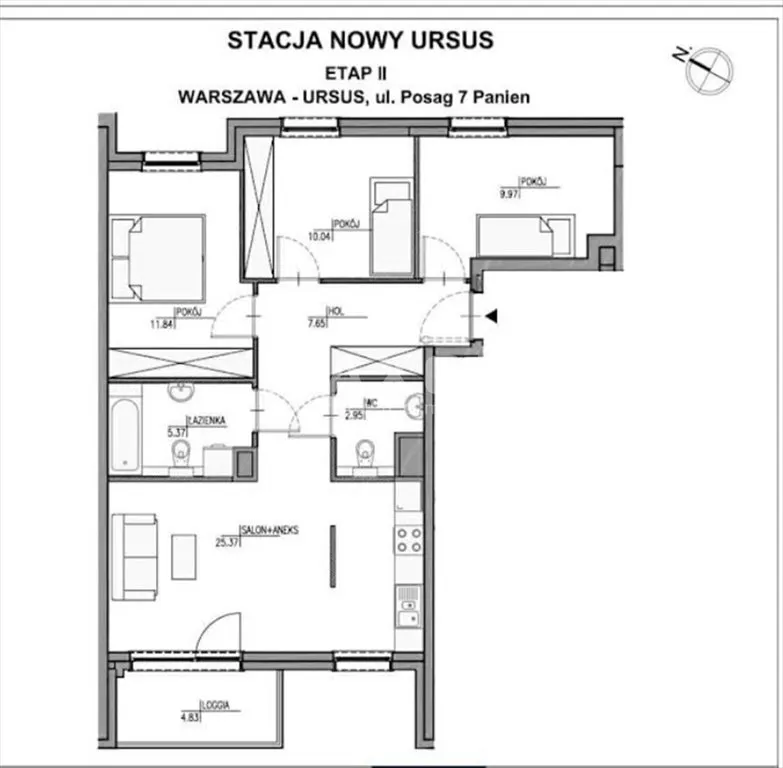 Mieszkanie na sprzedaż, 75 m², Warszawa Ursus 