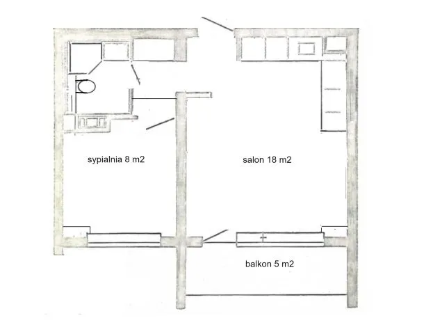 Warszawa Ursynów Mieszkanie - 2 pokoje - 30 m2 - 3 piętro