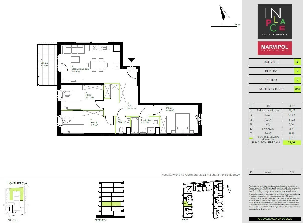 Apartment for sale for 1099000 zł w Raków, Włochy, Warszawa