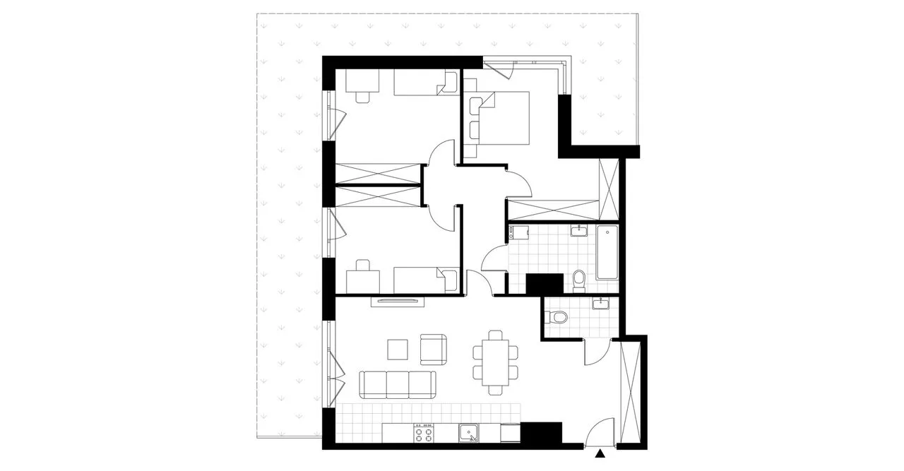 4-pokojowe mieszkanie 87m2 + ogródek