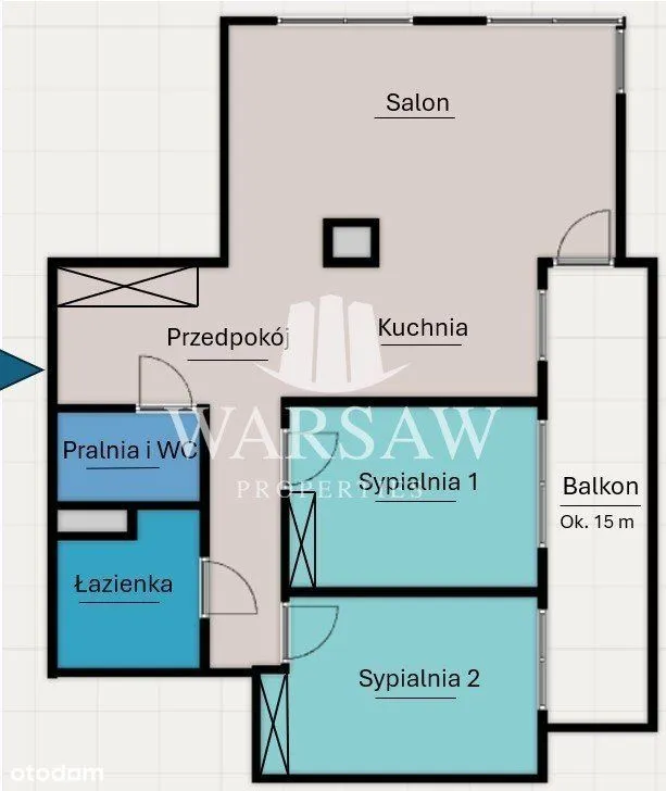 Nowoczesny, jasny apartament - Metro Gdańska 