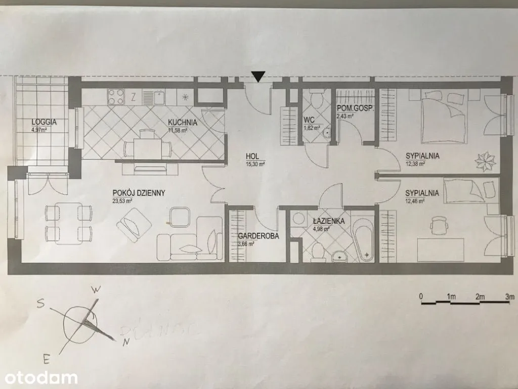 Apartamenty Murano,3 pokoi 88 m2