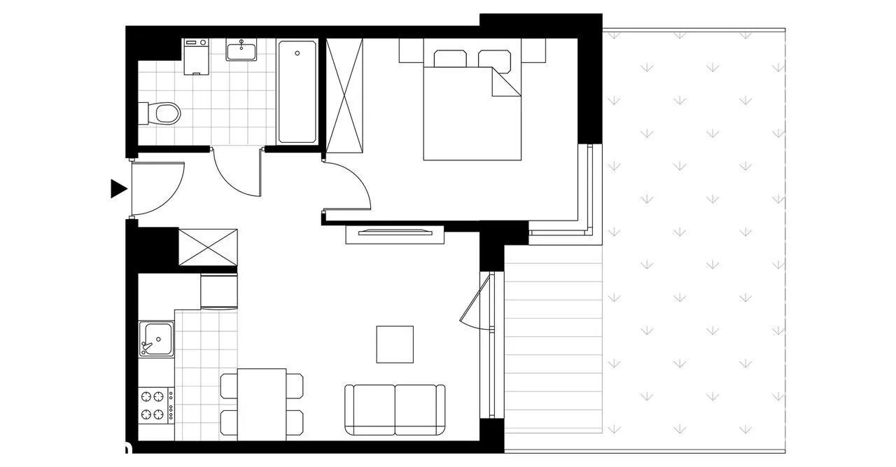 2-pokojowe mieszkanie 39m2 + ogródek