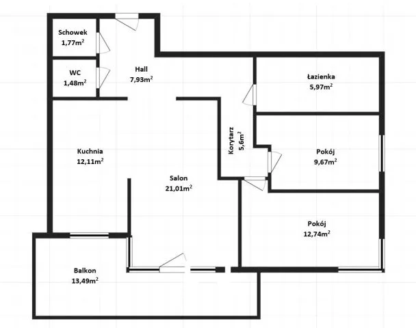 Apartament 78m2 z widokiem na zieleń / 3 pok 