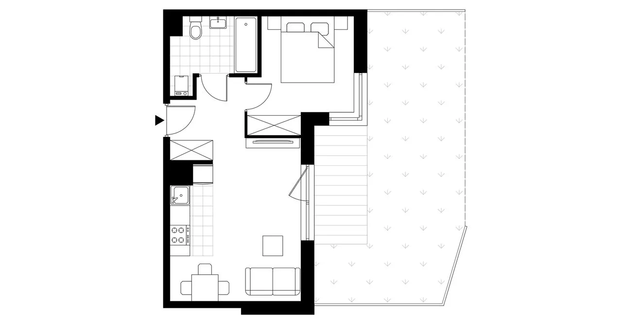 2-pokojowe mieszkanie 37m2 + ogródek Bezpośrednio
