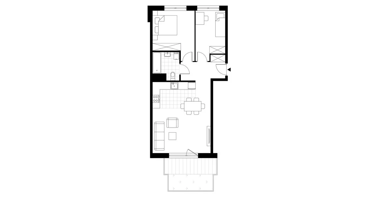 3-pokojowe mieszkanie 59m2 + ogródek