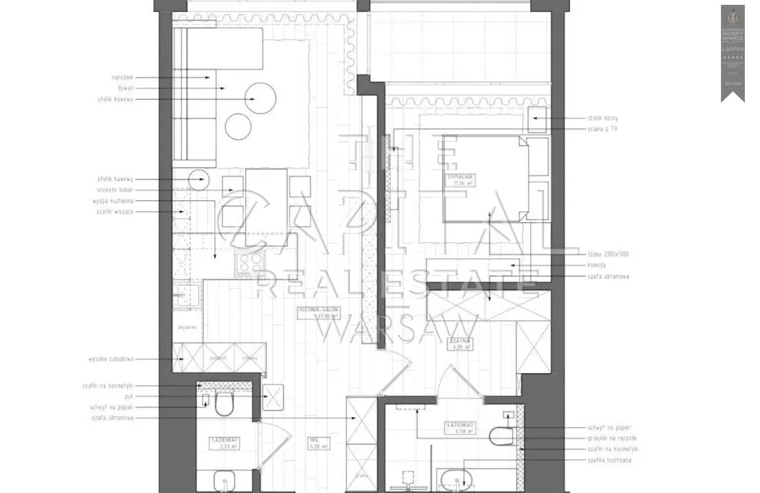 Mieszkanie do wynajęcia, 60 m², Warszawa Śródmieście Solec 