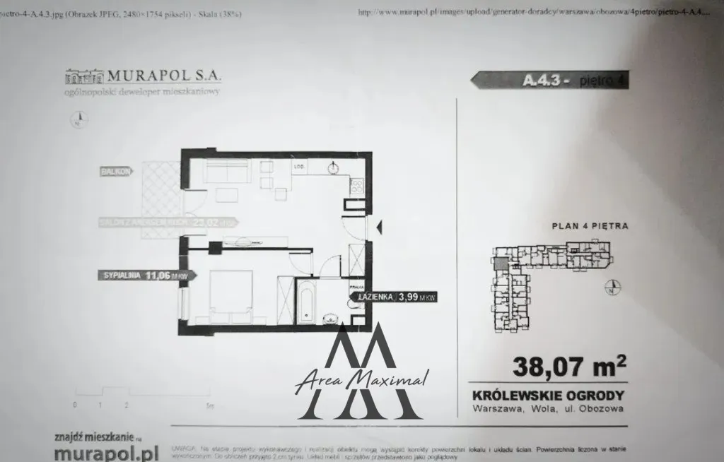 Sprzedam mieszkanie dwupokojowe: Warszawa Wola Młynów , ulica Wawrzyszewska, 38 m2, 830000 PLN, 2 pokoje - Domiporta.pl