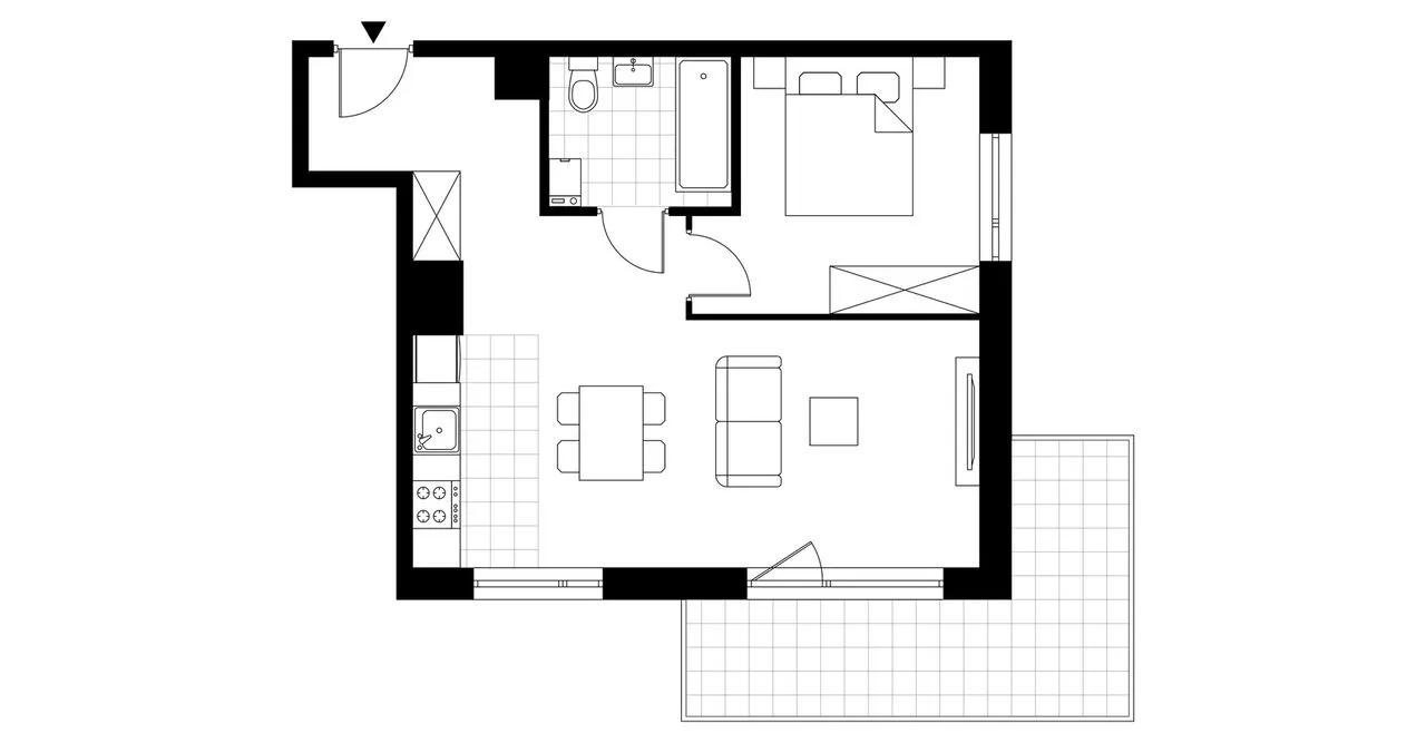 2-pokojowe mieszkanie 46m2 + balkon Bez Prowizji