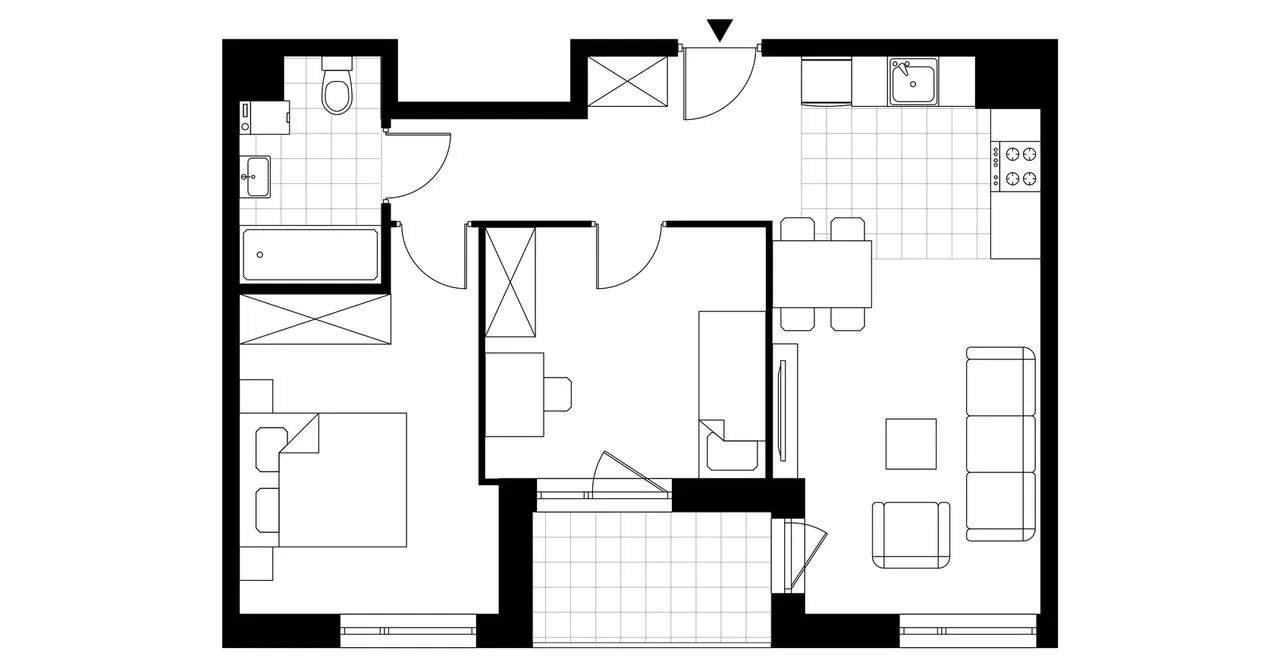 3-pokojowe mieszkanie 54m2 + loggia