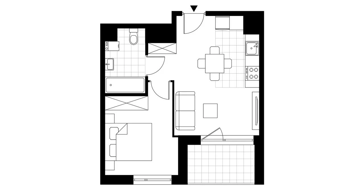 2-pokojowe mieszkanie 34m2 + loggia Bez Prowizji