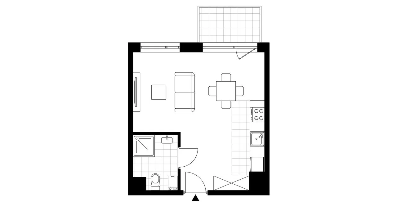 1-pokojowe mieszkanie 29m2 + balkon Bezpośrednio