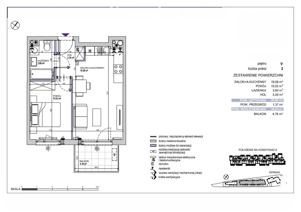 Mieszkanie na sprzedaż, 38 m², Warszawa Mokotów Służewiec 