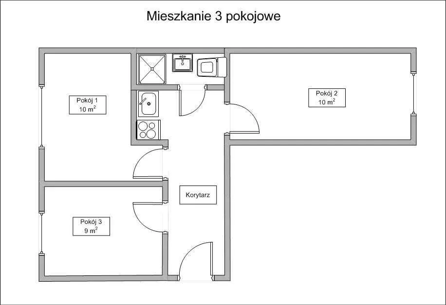 Warszawa Włochy, ul. Cyprysowa Mieszkanie - 3 pokoje - 45 m2 - 1 piętro