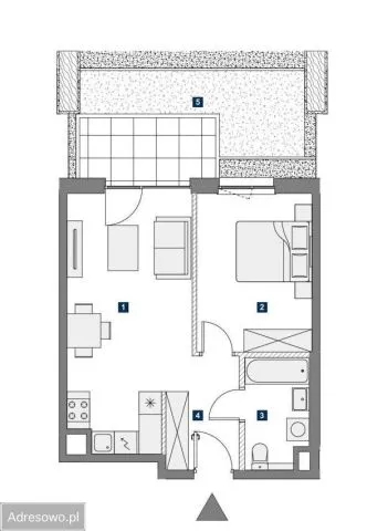 Warszawa Wawer, ul. Mieczysława Pożaryskiego Mieszkanie - 2 pokoje - 50 m2 - parter