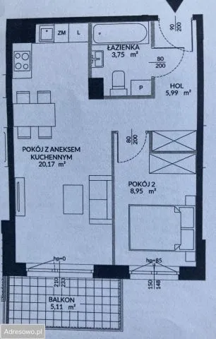 Warszawa Ursus, ul. Edwarda Habicha Mieszkanie - 2 pokoje - 40 m2 - 7 piętro