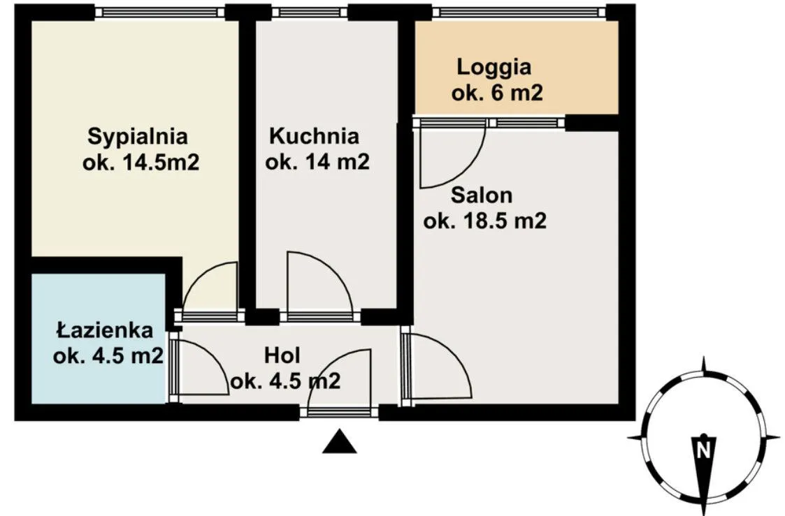 Mieszkanie na sprzedaż, 55 m², Warszawa Mokotów 