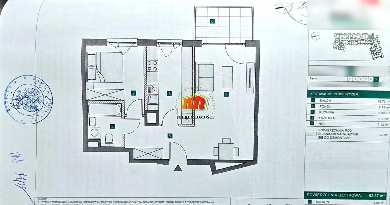 Mieszkanie na sprzedaż, 53 m², 2 pokoje Warszawa Mokotów Służewiec 