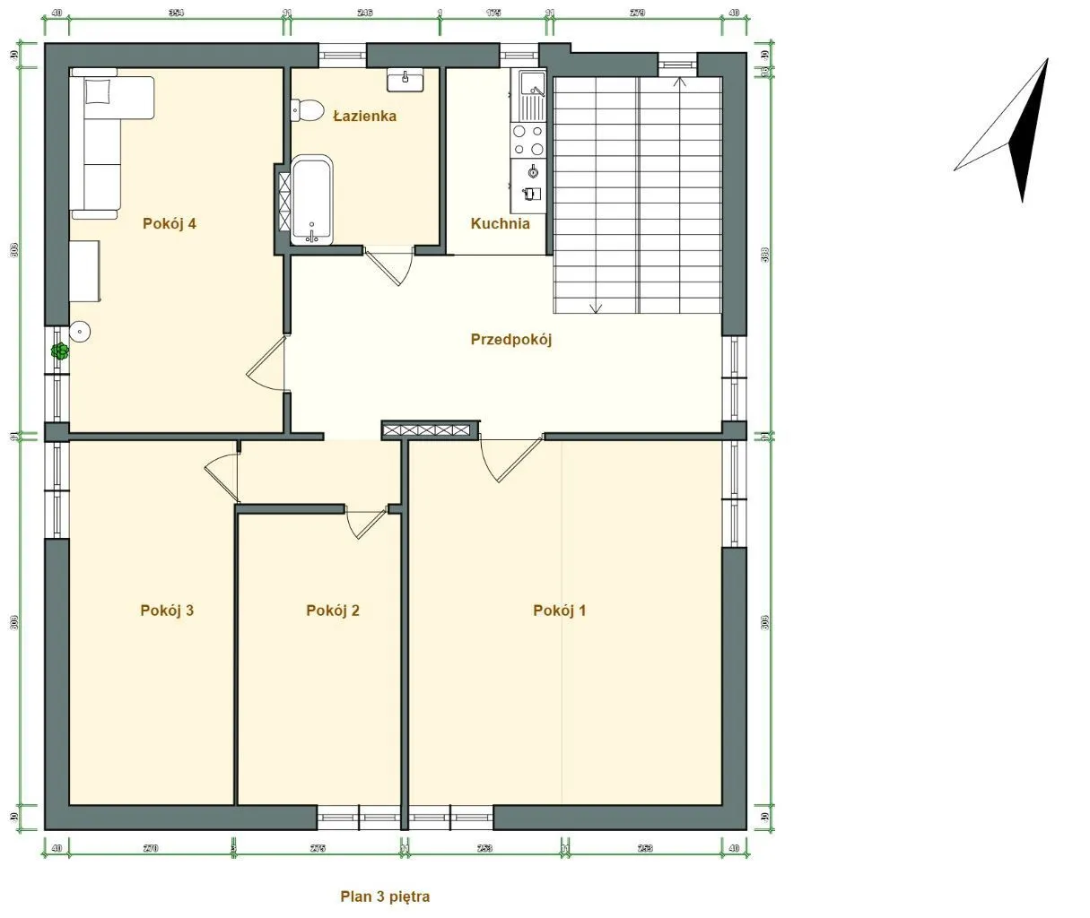 14 pokoi |4 mieszkania |Z najemcami |Działka 707m2