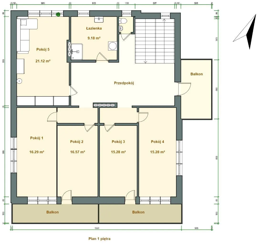 14 pokoi |4 mieszkania |Z najemcami |Działka 707m2