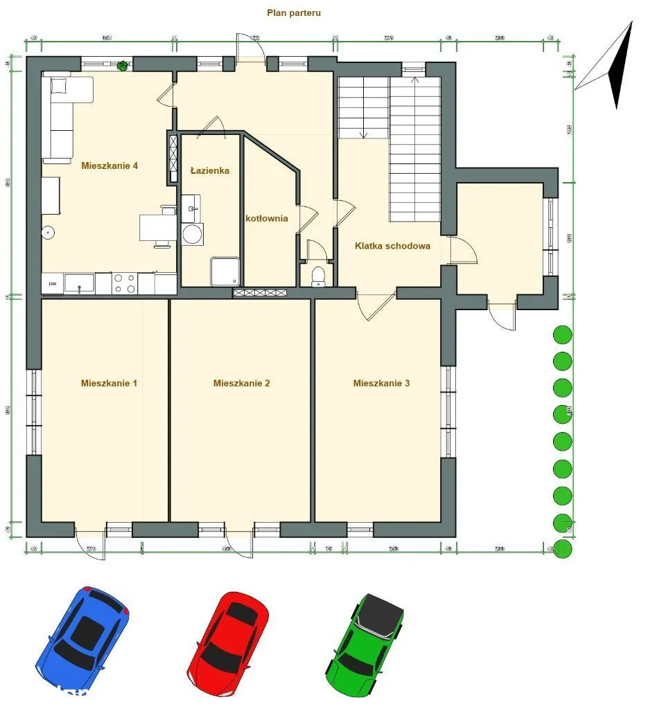 14 pokoi |4 mieszkania |Z najemcami |Działka 707m2