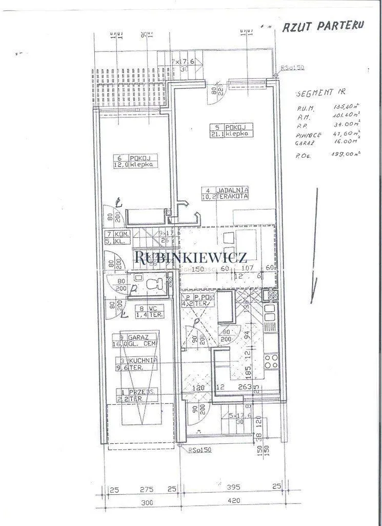 Wrzeciono,seg205,8m2/2.4mln zł,6pok,garaż,metro