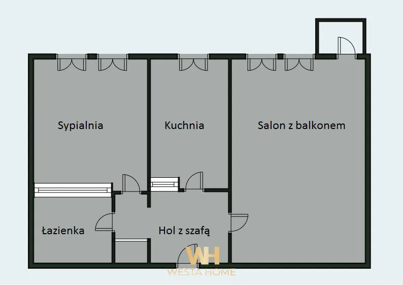 Dwa pokoje | Balkon | Dwie windy| Tramwaj