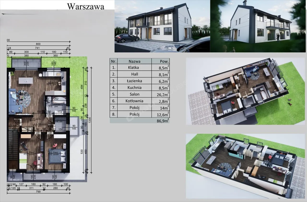 Dom na sprzedaż, 86 m², Warszawa Wawer 