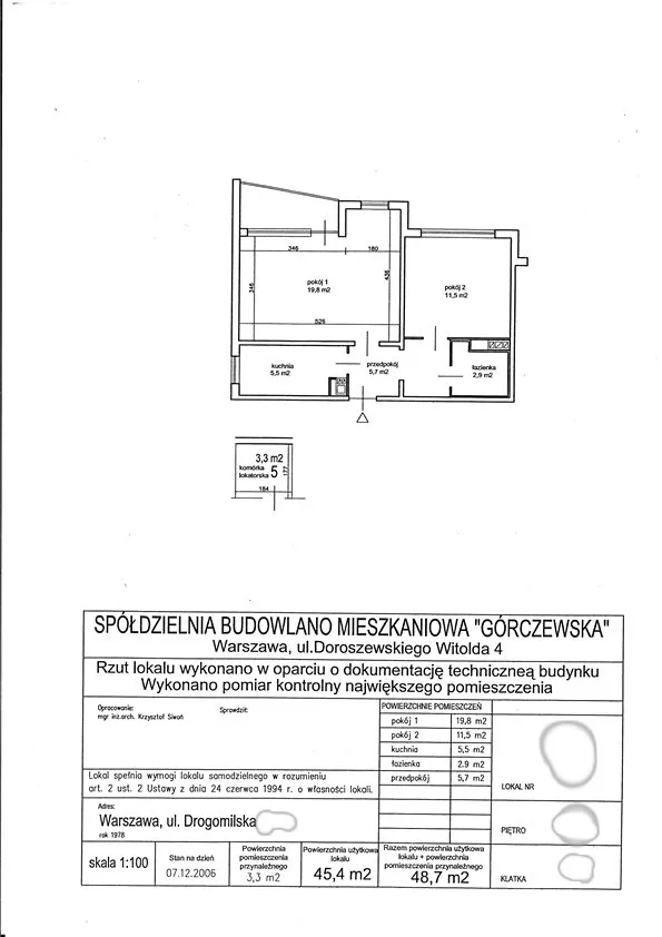 Mieszkanie na sprzedaż, 48 m², Warszawa Bemowo 